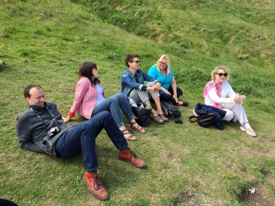 Relaxing at Carrick-A-Rede