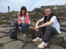 Susan McCleary (Queen's U Belfast) and Andrus Ashoo (Virginia) at Giant's Causeway, Northern Ireland